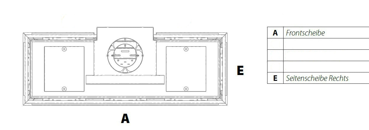 Gaskamin Wanders DANTA 1400 Scheibe