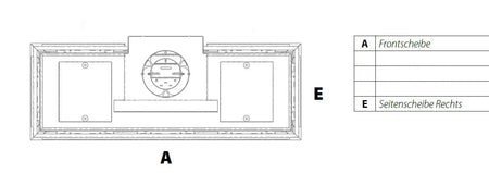 Gaskamin Wanders DANTA 1400 Scheibe