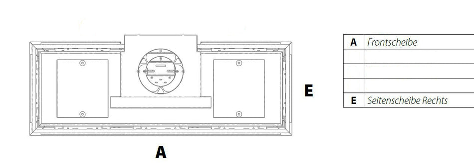 Gaskamin Wanders DANTA 1400 Scheibe