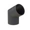 Jeremias Ofenrohr/Winkel 60° ohne Reinigungsöffnung | schwarz | Ø180mm
