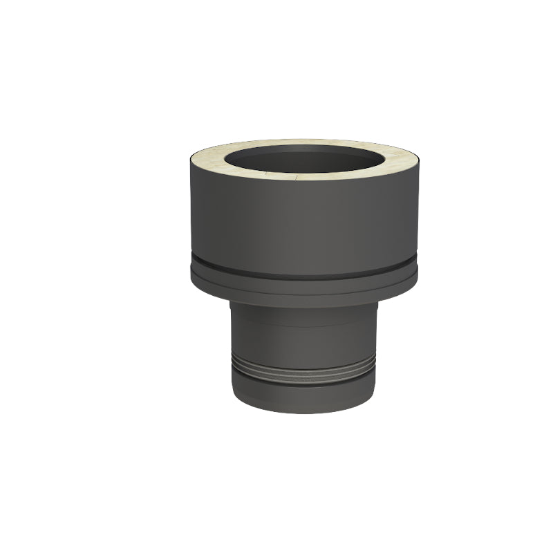 Pellet - Ofenrohr | Übergang | EW-PV - DW-ECO2.0 | schwarz