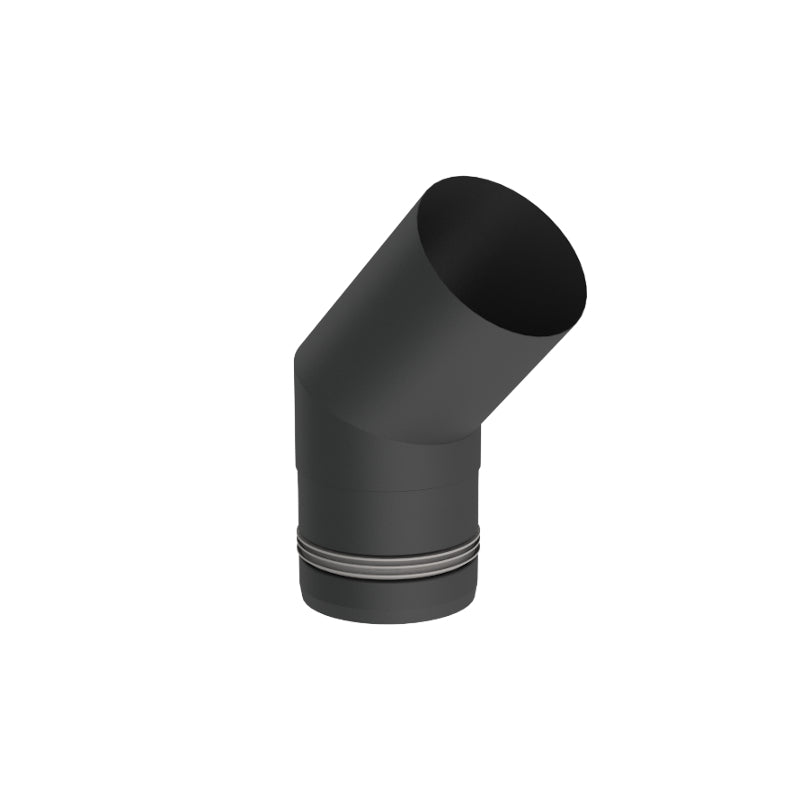 Jeremias | Winkel 45 Grad | starr | Ø 80mm | Schwarz