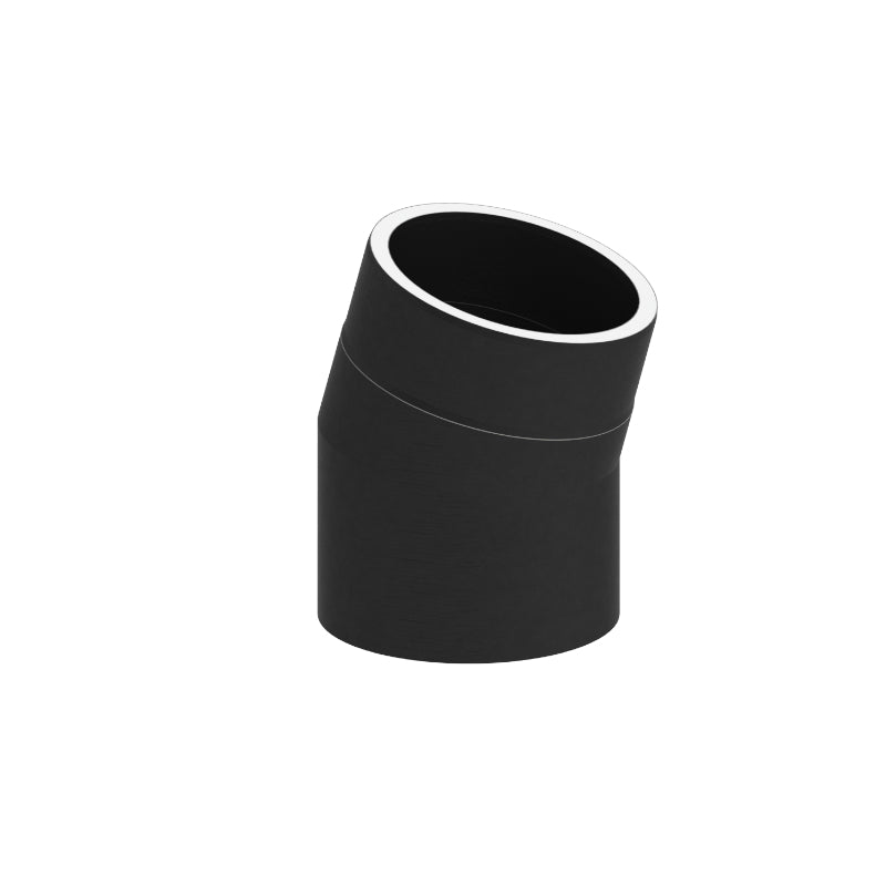 Jeremias Ofenrohr Winkel 15° ohne Tür | Schwarz