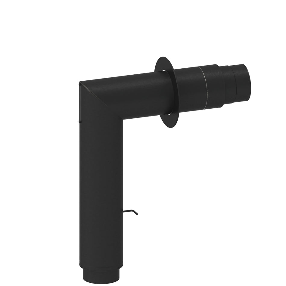 Jeremias Ofenrohr | Winkelrohr-SET | schwarz | Ø 130 mm