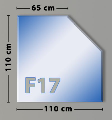 Fünfeck F17 Funkenschutzplatte aus Sicherheitsglas