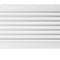 Lüftungsgitter Luftgitter mit Lamellen und Gaze 17x49 cm, weiß
