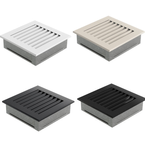Kamin Lüftungsgitter Luftgitter Lamellengitter 17x17 cm