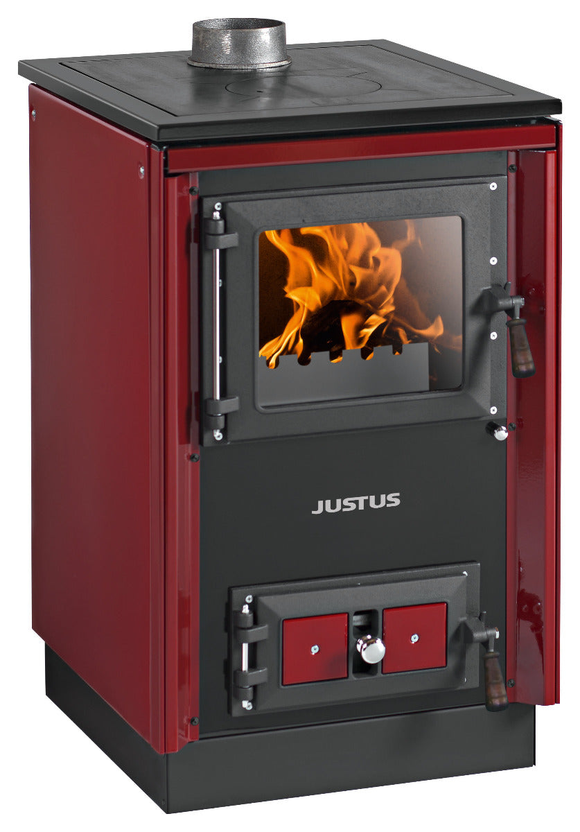 Justus Küchenofen Rustico-50 2.0 Bodeaux | klimaworld.com
