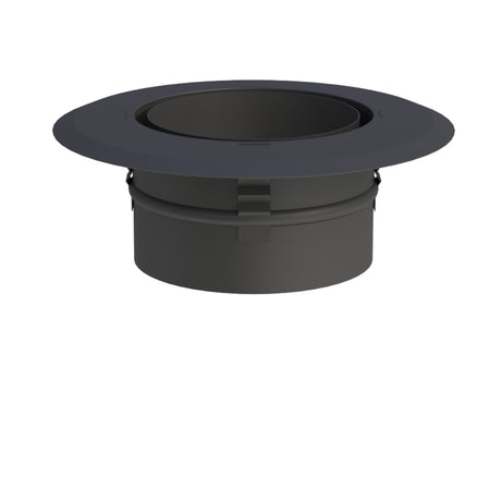 Jeremias Wandfutter mit Zentrierfeder und Wandrosette schwarz