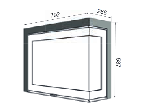 S75 3-seitige Zierleiste