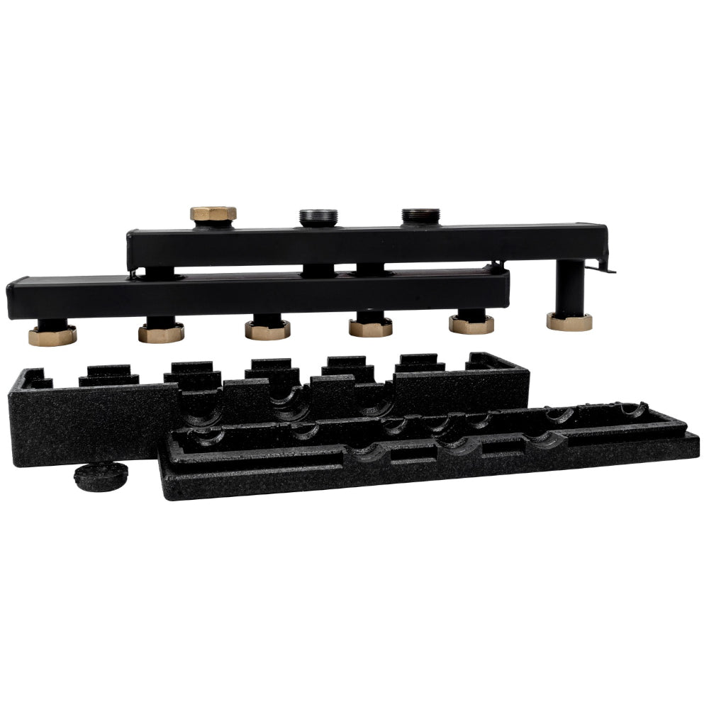 WOLF | Verteilerbalken für Verrohrungsgruppe | 3 Heiz-/Mischerkreise 