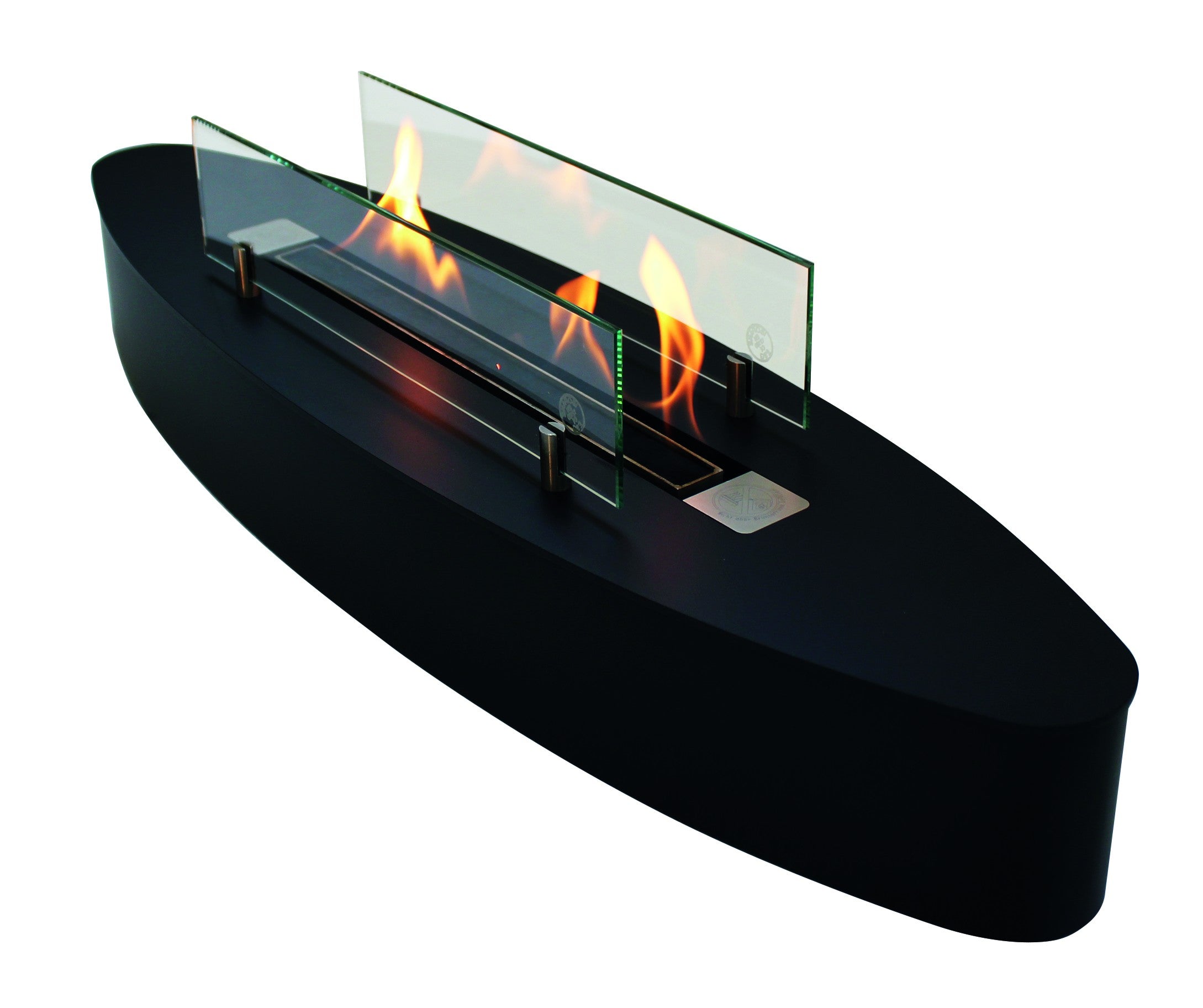 ebios-fire Tischkamin Elipse Wall Mini - Mattschwarz