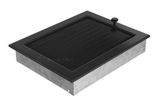 Lüftungsgitter Luftgitter mit Lamellen 22x30 cm, schwarz