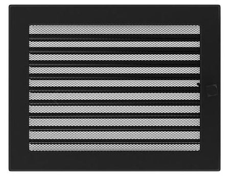 Lüftungsgitter Luftgitter mit Lamellen 22x37 cm, schwarz