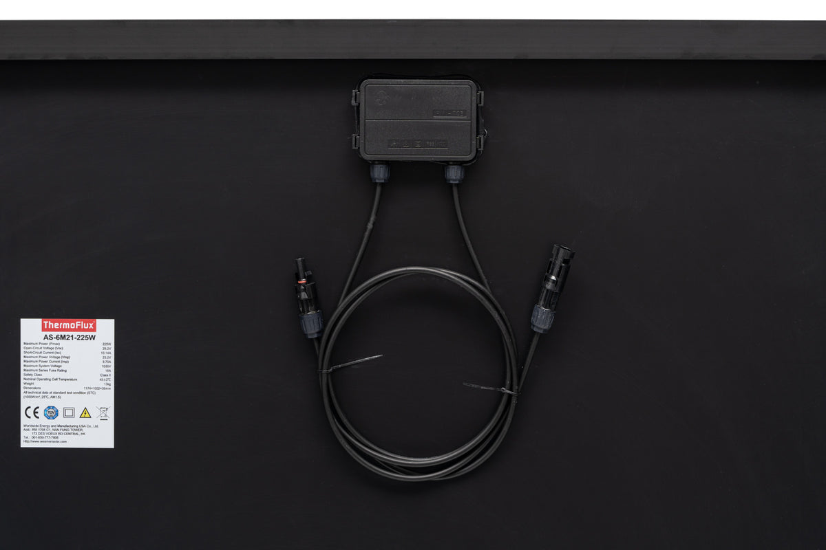ThermoFlux Solarmodul AS-6M21 | monokristallin | 225 Watt | Anschlüsse