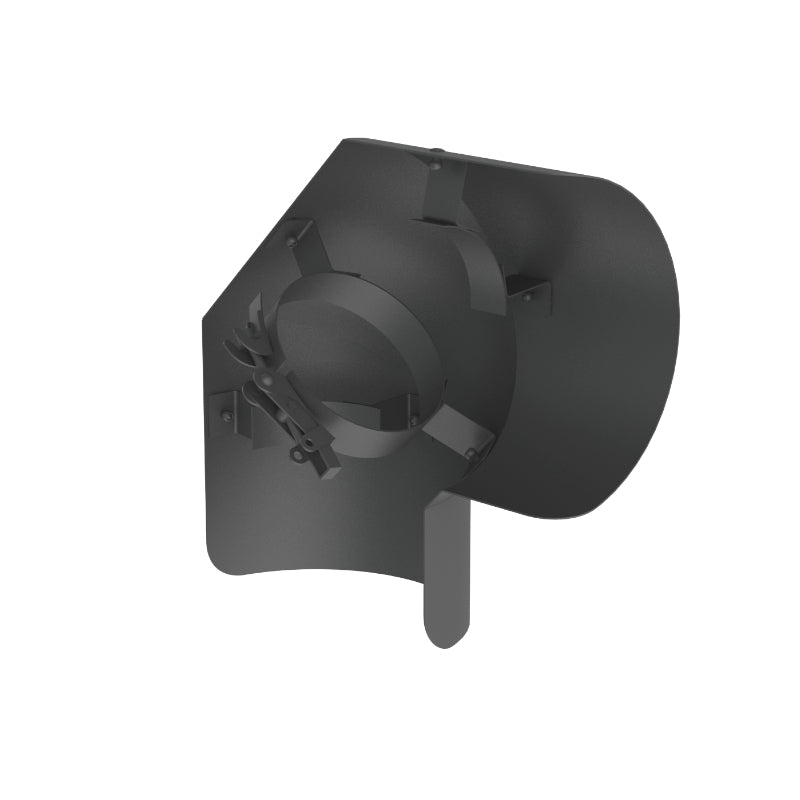 Strahlungsschutz Pellet Line Bogen 90° liegend | Ø80mm | gussgrau