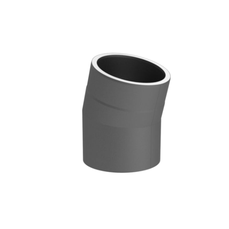 Jeremias Ofenrohr Winkel 15° ohne Tür | Gussgrau