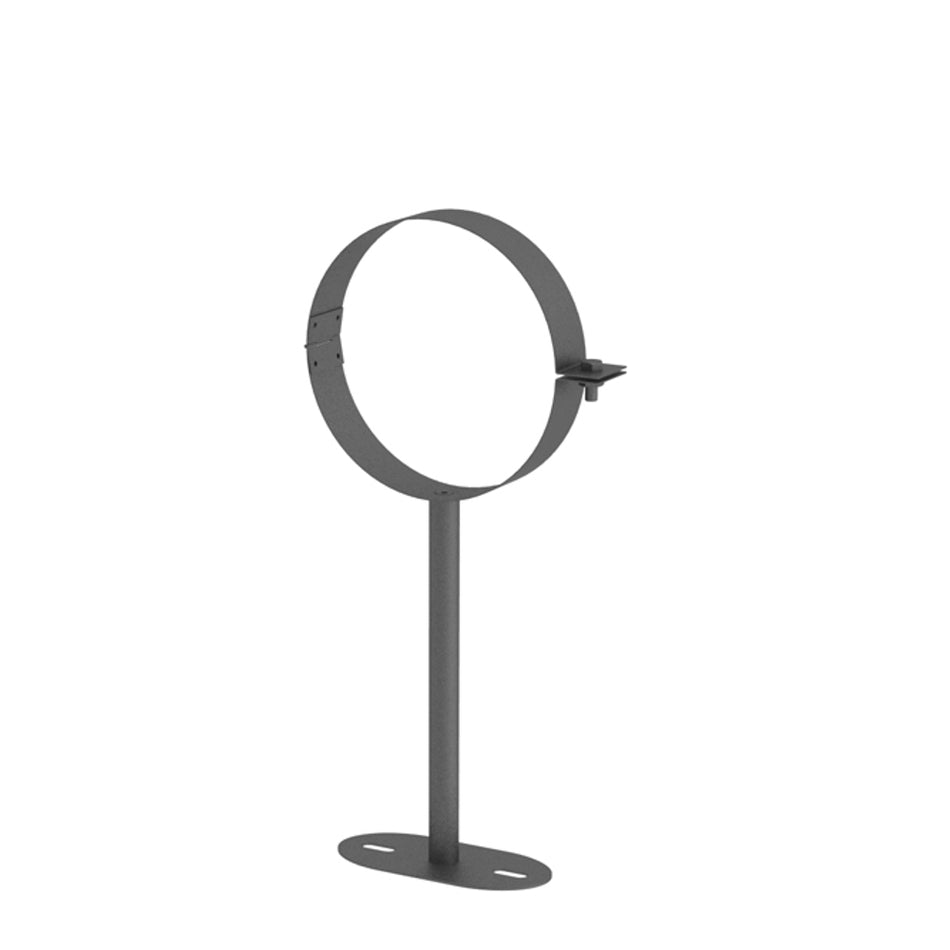 Jeremias Ofenrohr Wandhalter bis 250 mm | Gussgrau