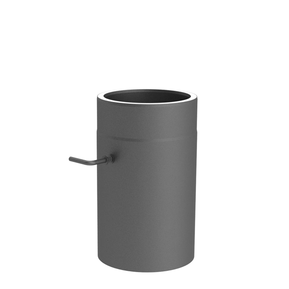 Jeremias Ofenrohr Längenelement 750mm+Drosselklappe | Gussgrau