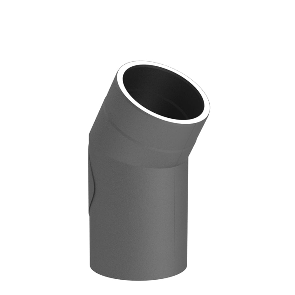 Jeremias Ofenrohr Winkel 30° mit Tür | Gussgrau