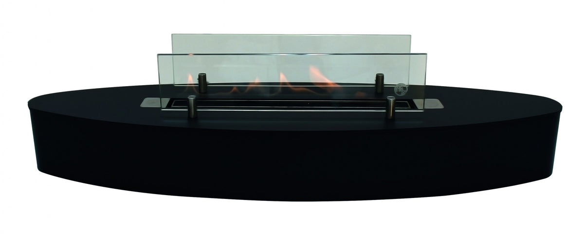 ebios-fire Tischkamin Elipse Wall Mini - Mattschwarz