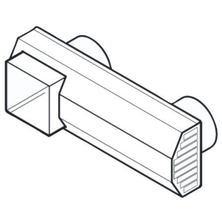 WOLF | Doppelgitter für Außen- und Fortluft | DN125 | Weiß     