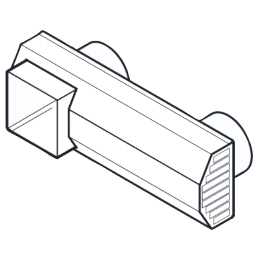 WOLF | Doppelgitter für Außen- und Fortluft | DN160 | Weiß     