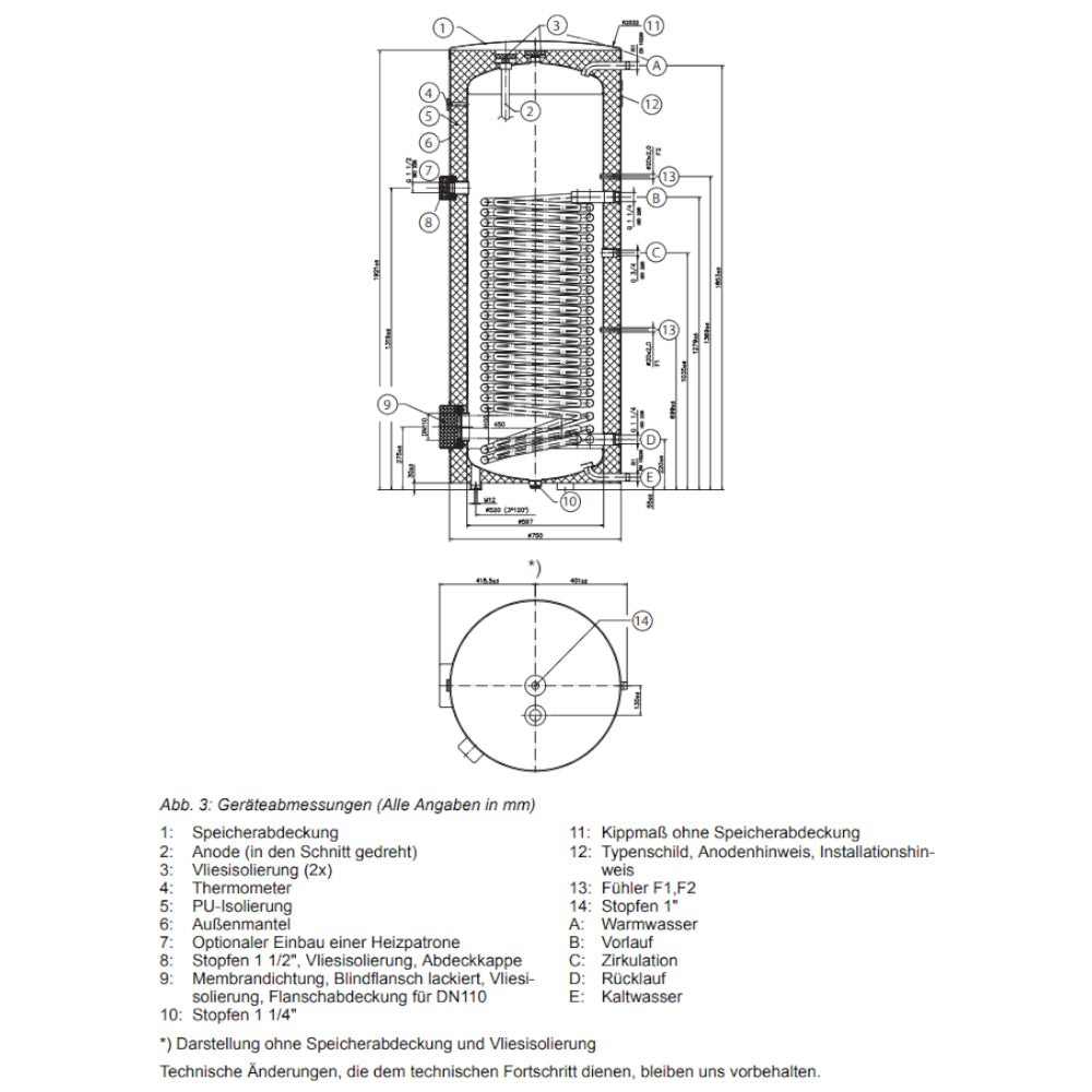 REMKO | Trinkwasserspeicher EWS 500 E | 426 Liter