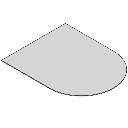 TermaTech | Bodenplatte halbrund | 800×1000×6 mm | Glas