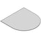 TermaTech | Bodenplatte Halbkreis | 850×850×6 mm | Glas