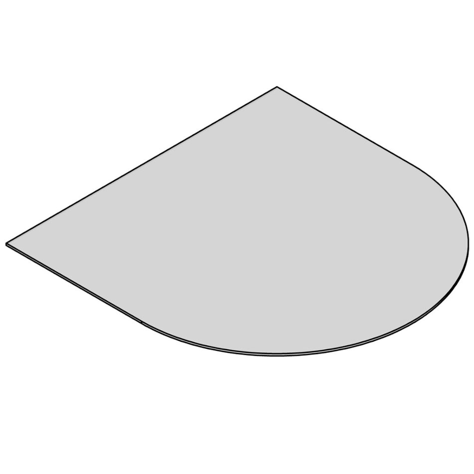 TermaTech | Bodenplatte Halbrund | 1200×1200×6 mm | Glas