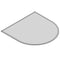 TermaTech | Bodenplatte Halbkreis Facet | 1000×1000×6 mm | Glas