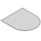 TermaTech | Bodenplatte Halbkreis Facet | 1000×1100×6 mm | Glas