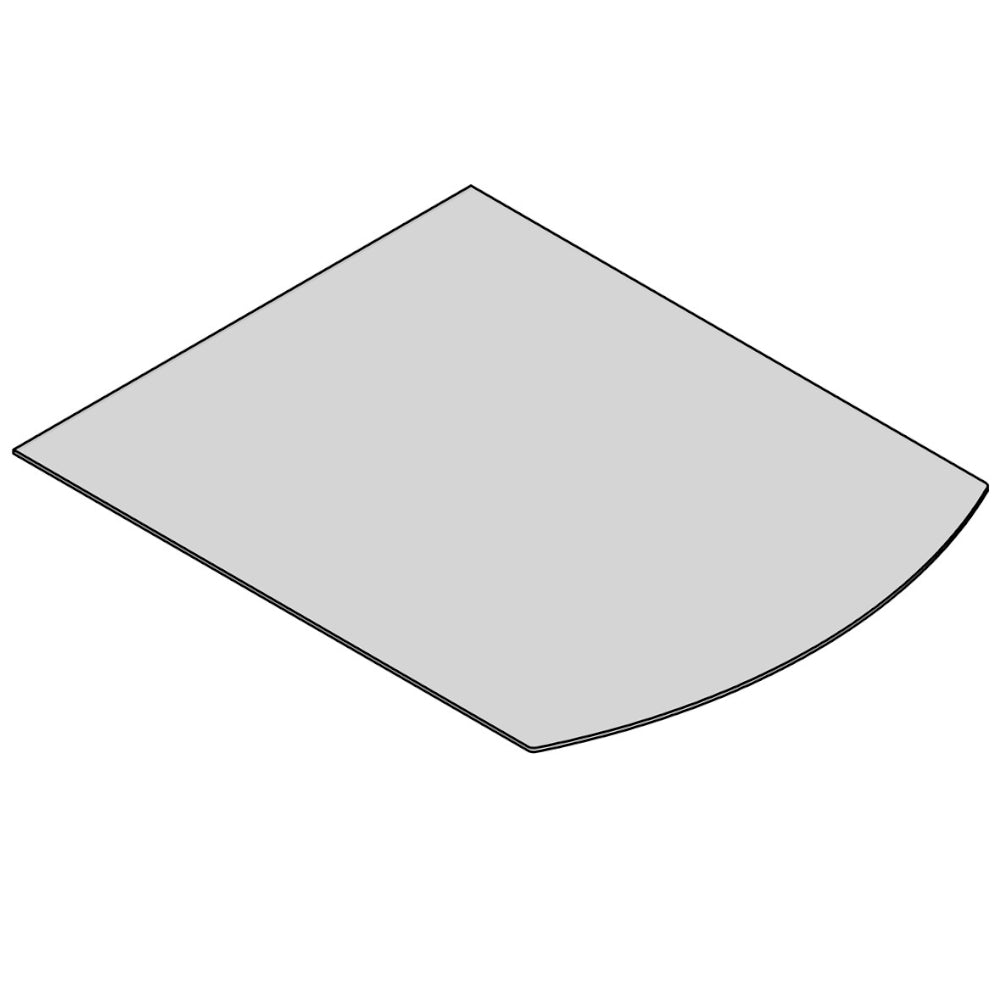 TermaTech | Bodenplatte Segmentbogen | 850×1100×6 mm | Glas