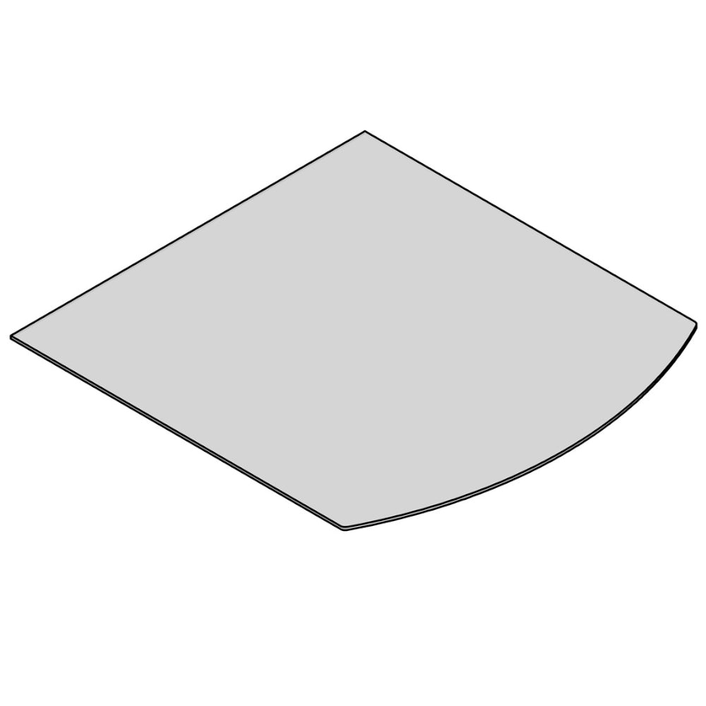 TermaTech | Bodenplatte Segmentbogen | 800×850×6 mm | Glas