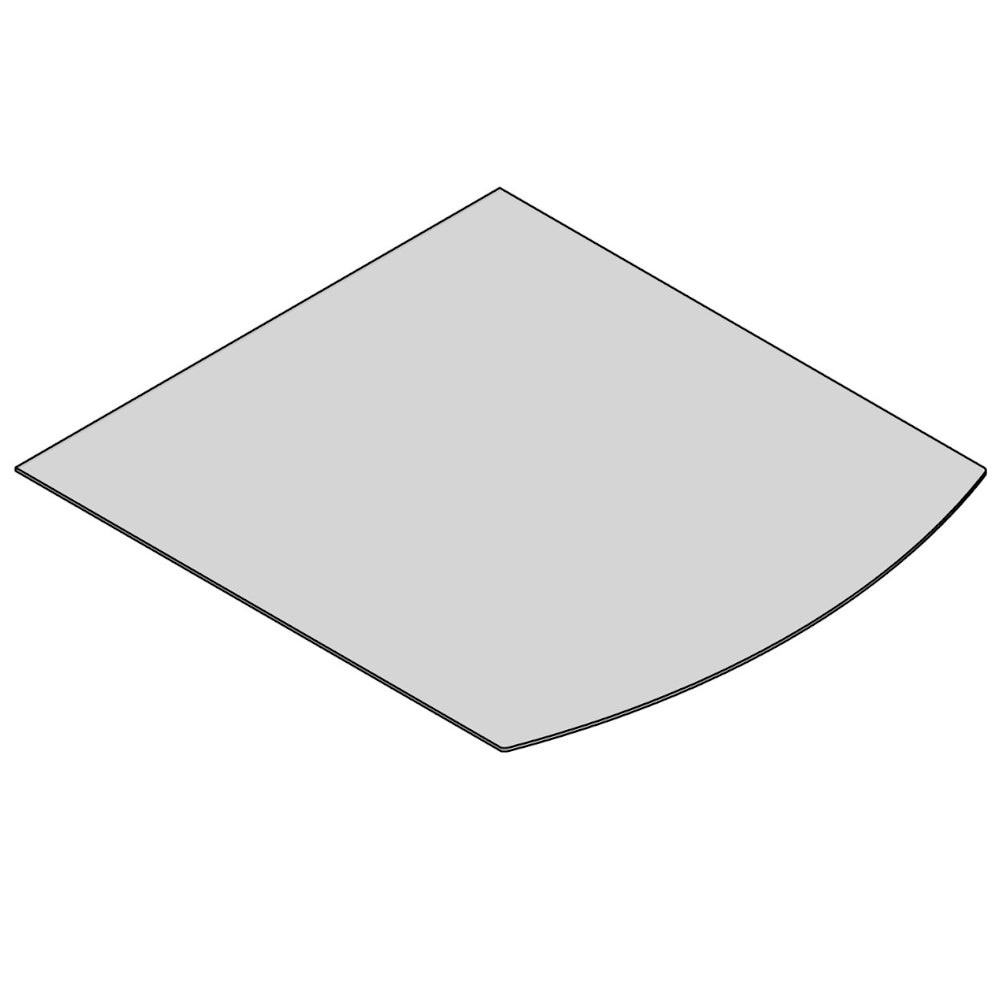 TermaTech | Glas-Bodenplatte | Segmentbogen | Größe wählbar