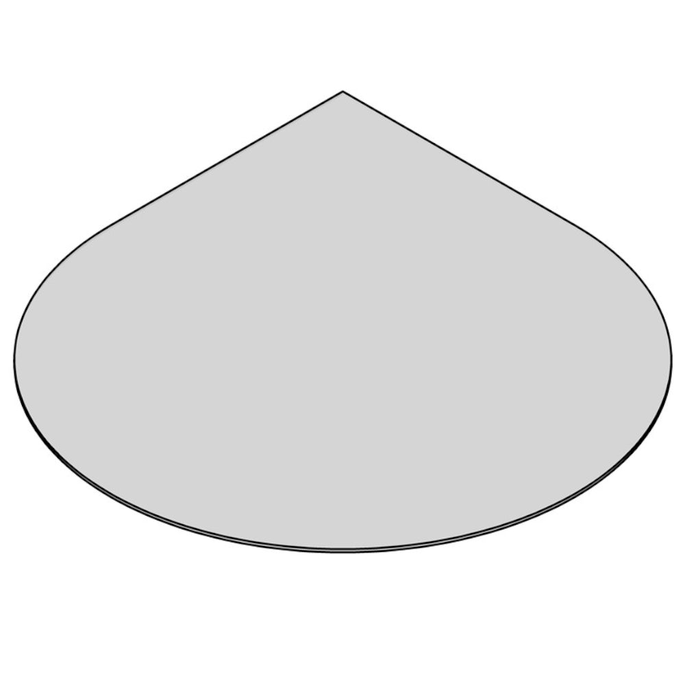 TermaTech | Glas-Bodenplatte | Tropfenform | Größe wählbar