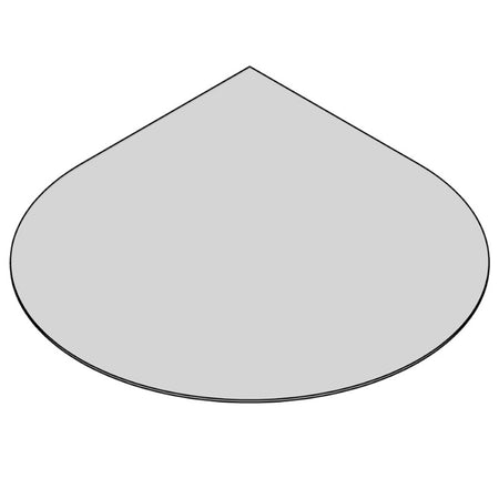 TermaTech | Glas-Bodenplatte | Tropfenform | Größe wählbar