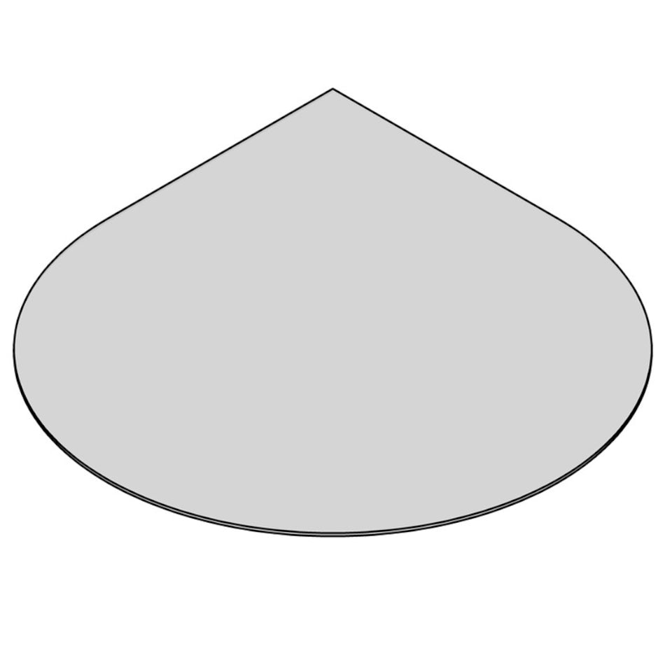 TermaTech | Glas-Bodenplatte | Tropfenform | Größe wählbar