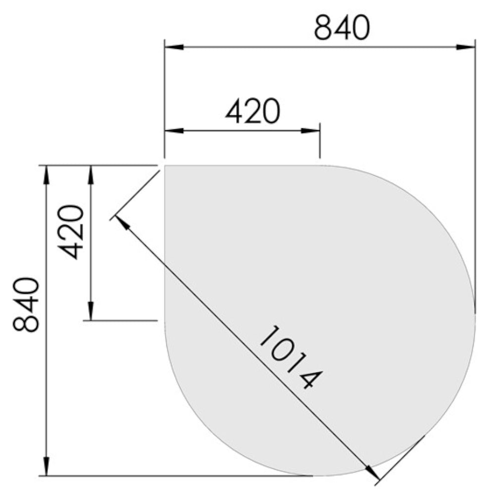 TermaTech | Bodenplatte Tropfen | 840×840×6 mm | Glas
