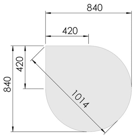 TermaTech | Glas-Bodenplatte | Tropfenform | Größe wählbar