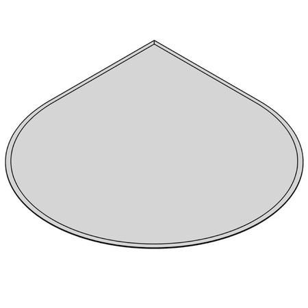 TermaTech | Bodenplatte Tropfen Facet | 1100×1100×8 mm | Glas