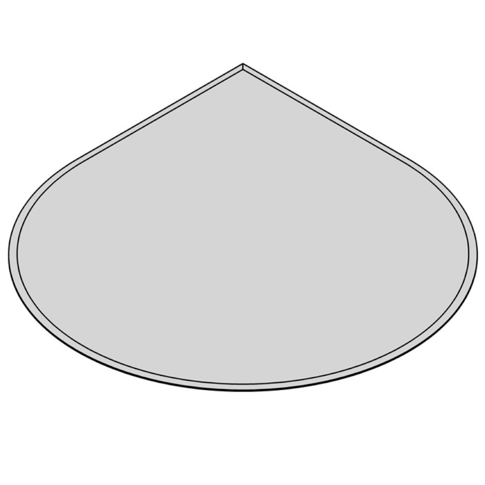 TermaTech | Glas-Bodenplatte | Tropfenform Facet | Größe wählbar