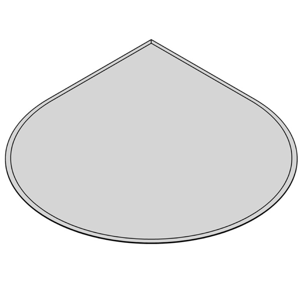 TermaTech | Bodenplatte Tropfen Facet | 1250×1250×8 mm | Glas