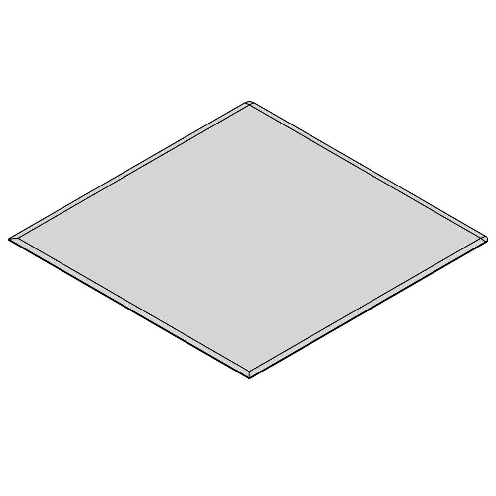 TermaTech | Glas-Bodenplatte | Quadrat Facet | Größe wählbar