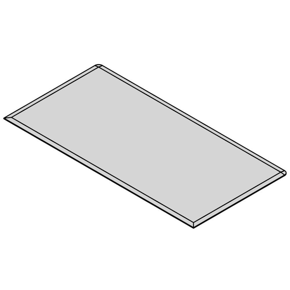 TermaTech | Bodenplatte Rechteck Facet | 500×1000×6 mm | Glas