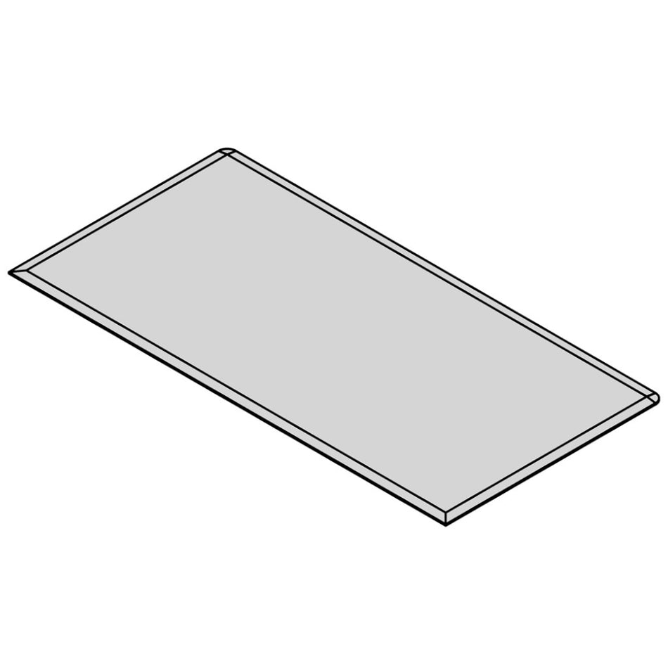 TermaTech | Bodenplatte Rechteck Facet | 500×1000×6 mm | Glas