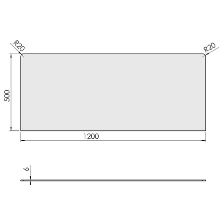 TermaTech | Glas-Bodenplatte | Rechteck | Größe wählbar