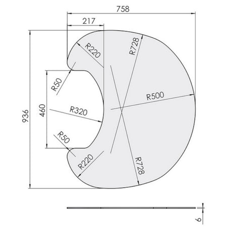 TermaTech | Formschnitt Glasplatte für Kaminöfen TT10/TT20/TT21/TT23