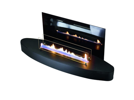 ebios-fire Wandkamin Elipse Wall - Einzelansicht Mattschwarz